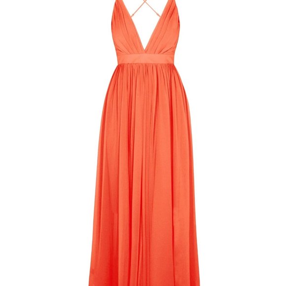 NWT Meghan Fabulous ENCHANTED GARDEN Maxi Dress in Flame - Very Sexy! S Fits XS - Picture 4 of 8